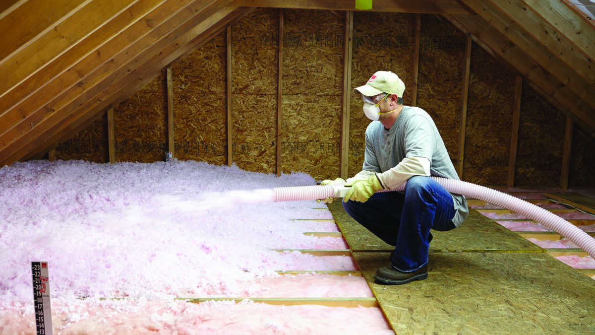 Blown-in insulation