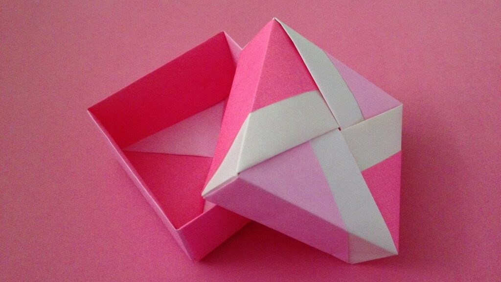 custom origami box with lid