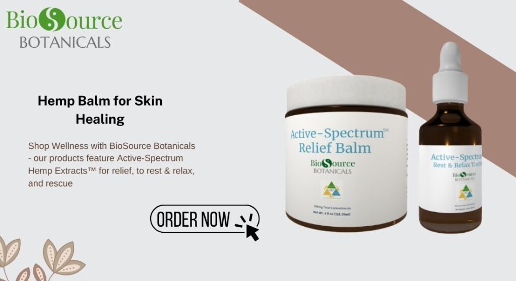 Hemp balm for skin healing