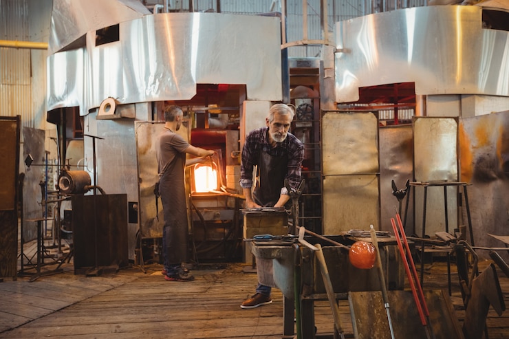 team-glassblowers-shaping-glass-blowpipe_107420-74231