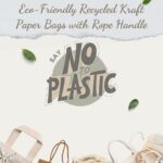 Eco-Friendly Recycled Kraft Paper Bags with Rope Handle
