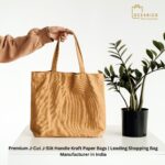 Premium J-Cut J-Slit Handle Kraft Paper Bags Leading Shopping Bag Manufacturer in India