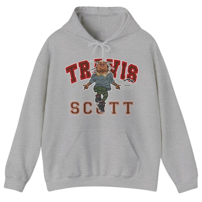 Travis Scott Hoodie - Rage Academy Gray