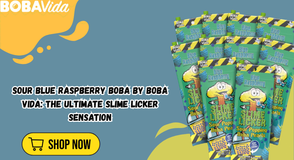sour blue raspberry boba
