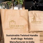 Sustainable Twisted Handle Kraft Bags Reliable Manufacturer in India