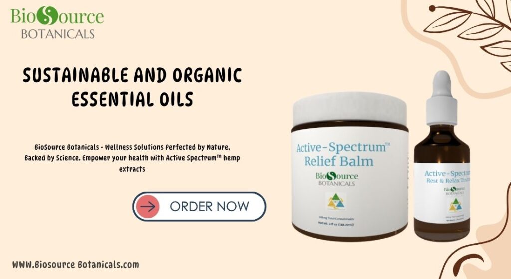 sustainable and organic essential oils