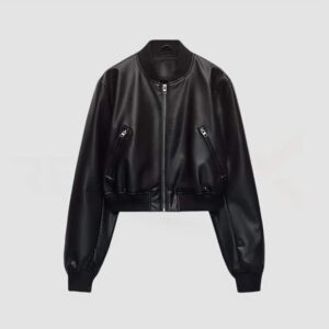 leather bomber jacket for women