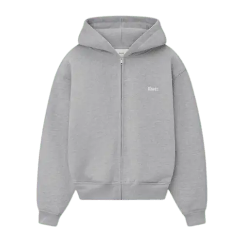 front view of rhude hoodie in soft cotton fabric